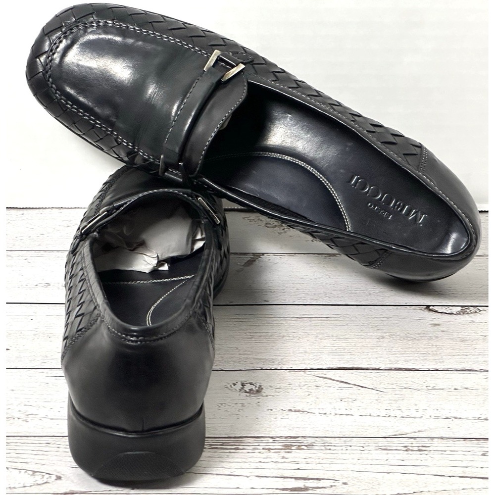 Sesto Meucci Black Woven Loafers Italian Woven Loafers With Bucket Size 9M - Picture 16 of 16